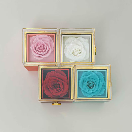 Eternal Rose Box-With Engraved Necklace