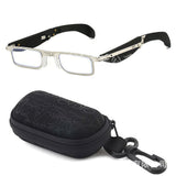 Foldable Anti-Blue Light Reading Glasses with Case, Anti Eyestrain/Glare Computer Reading Glasses