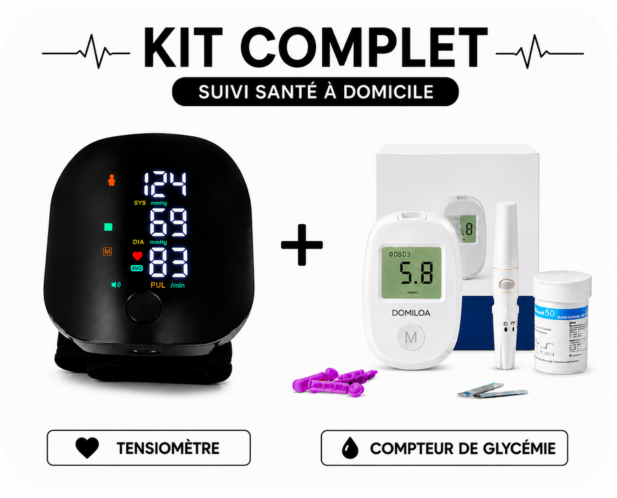 Kit COMPLET de TENSION + GLYCÉMIE