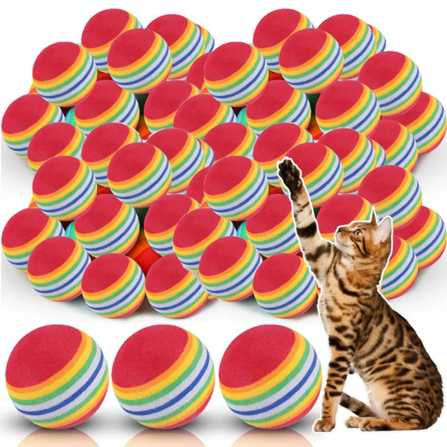 Colorful Rainbow Cat Balls
