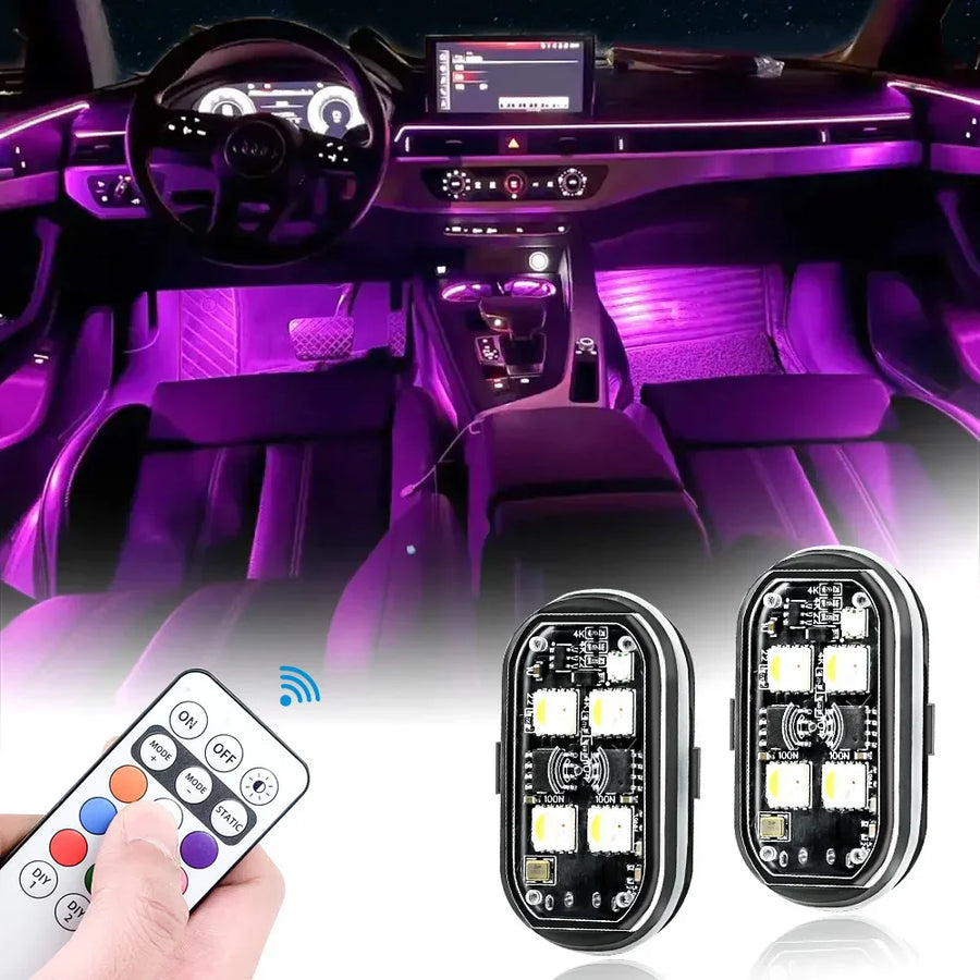 Lumières d'ambiance LED vibrantes pour voiture