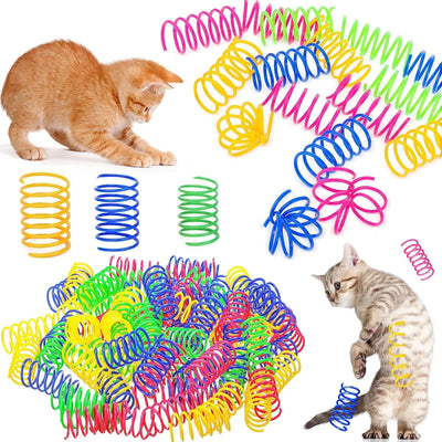 Colorful Cat Play Springs
